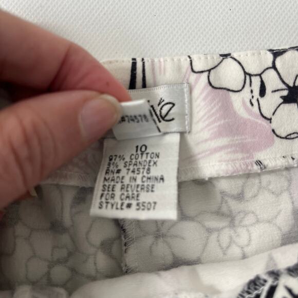 Cache Floral Y2K Skorts Sz 10 Tropical Couture Preppy Skirt Shorts Resort Garden - Picture 8 of 9